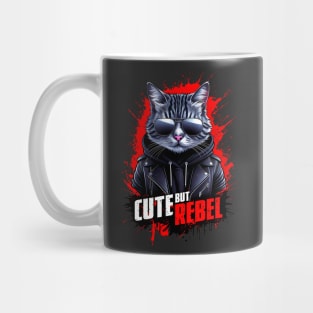 Adorable Badboy Cat - Cute But Rebel Mug